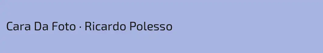 Cara Da Foto ∙ Ricardo Polesso